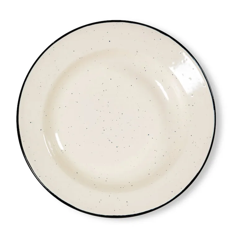 Doris enamel plate Ø20 cm, Beige Sagaform