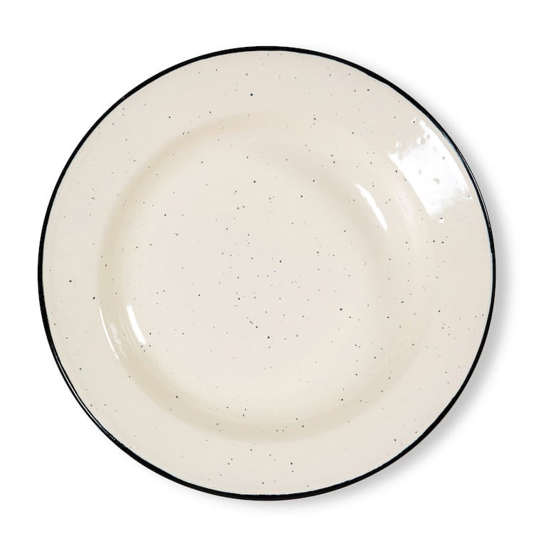 Sagaform Doris enamel plate o20 cm Beige | Scandinavian Design | Dinner plates | Beige