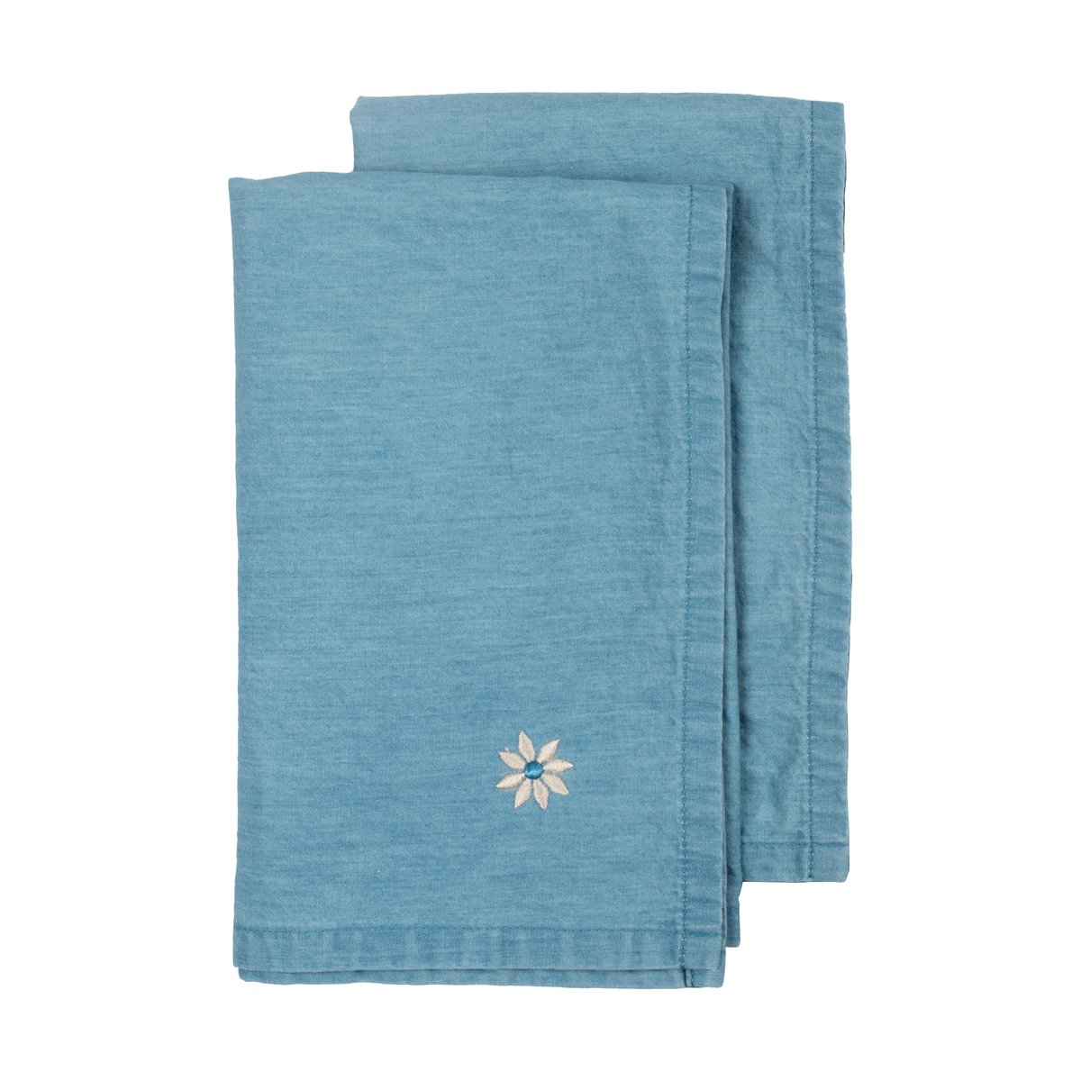Sagaform Eden denim fabric napkin 45x45 cm 2-pack Blue