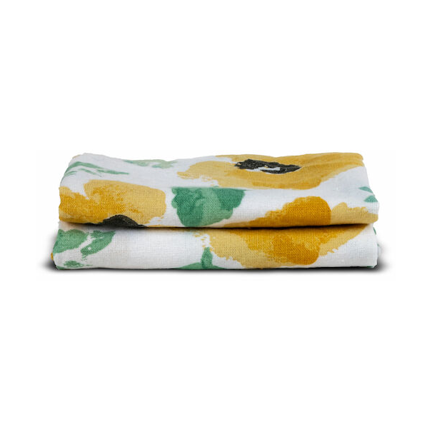 Sagaform Eden kitchen towel 50x70 cm 2-pack Mixed Yellow