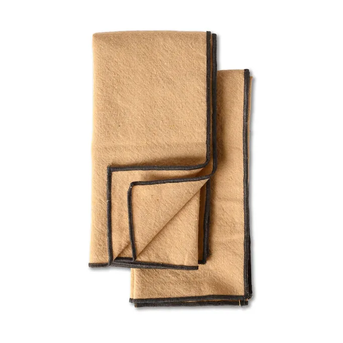 Sagaform Edith napkin 45x45 cm 2-pack Beige | Scandinavian Design | Linen & cotton napkins | Beige
