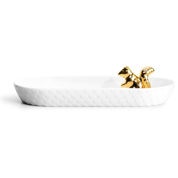 Ekorre oval serving plate - Gold-white - Sagaform