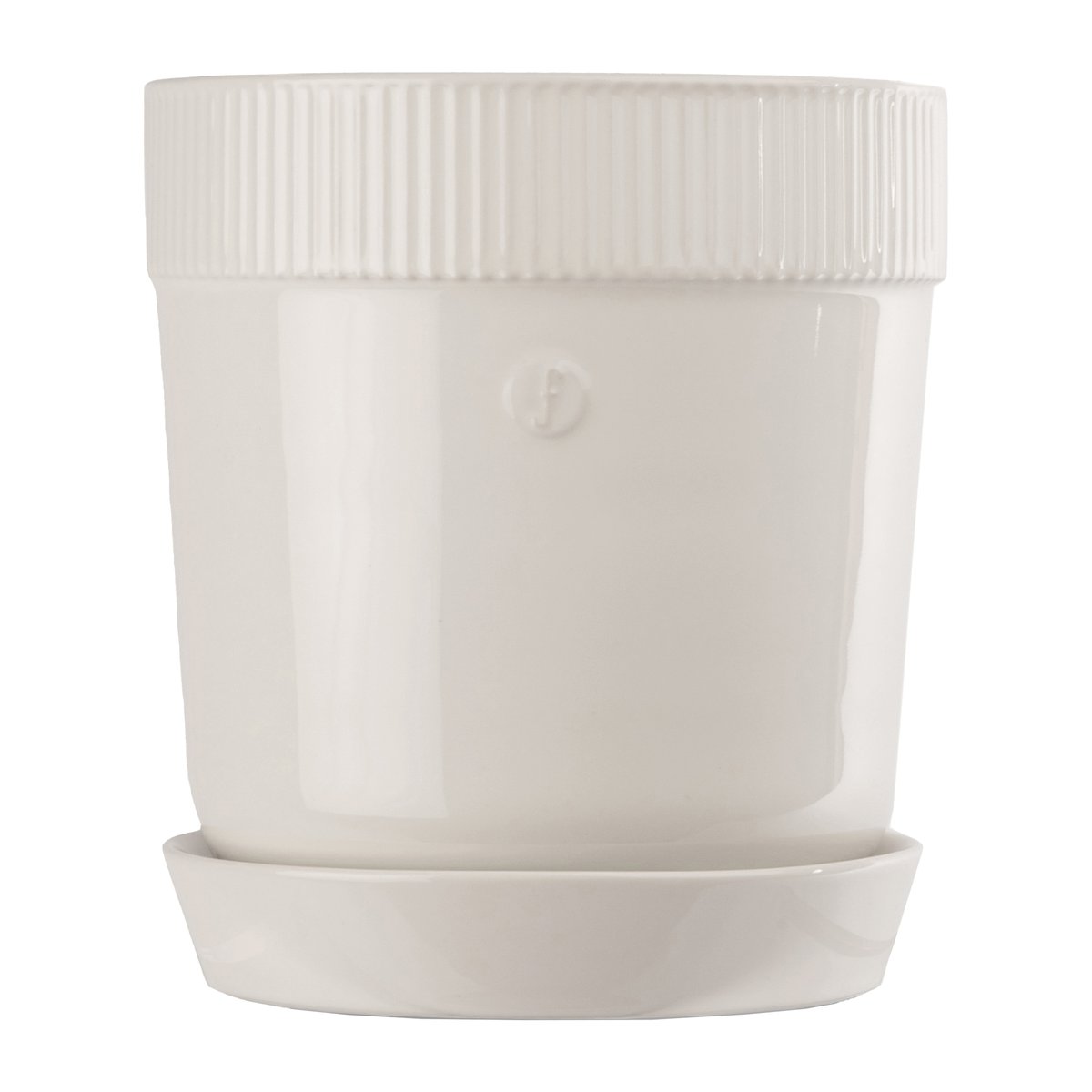 Sagaform Elise flower pot with saucer Ø17 cm White | Scandinavian Design | Flower pots | White