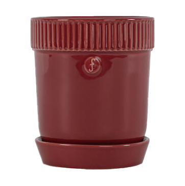 Sagaform Elise herb pot Ø11 cm Burgundy | Scandinavian Design | Flower pots | Red