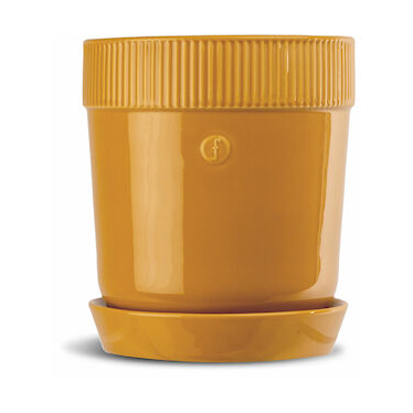 Sagaform Elise herb pot Ø11 cm Yellow | Scandinavian Design | Flower pots | Yellow
