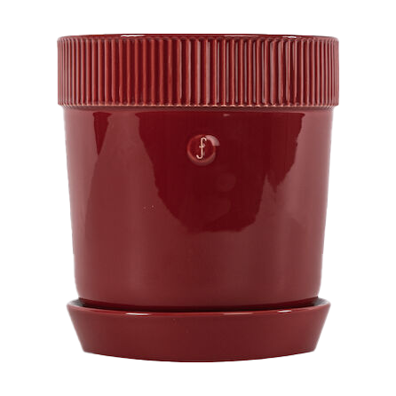 Sagaform Elise pot S o14 cm Burgundy | Scandinavian Design | Flower pots | Red