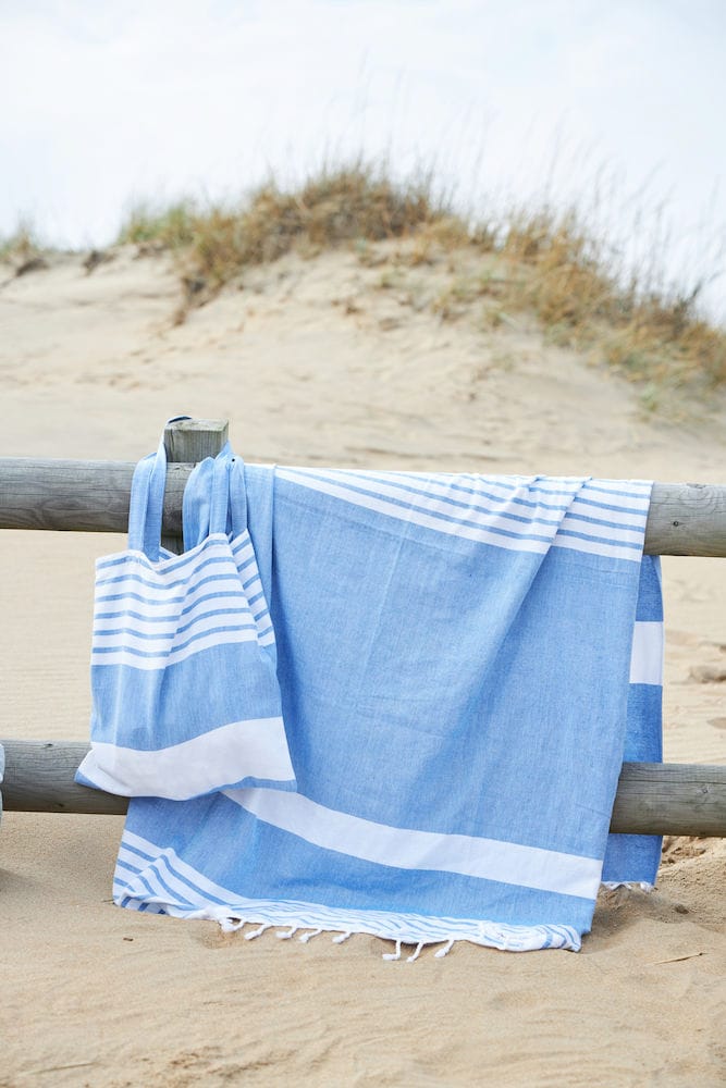 Ella Hamam bath towel 145x250 cm - Blue - Sagaform