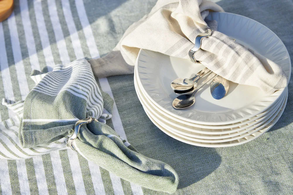 Ella Hamam fabric napkin 4-pack, Beige Sagaform