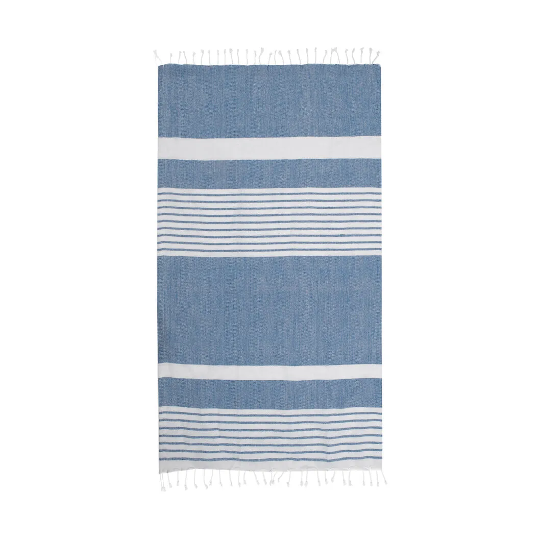 Sagaform Ella hamam striped bath towel 145x250 cm Blue