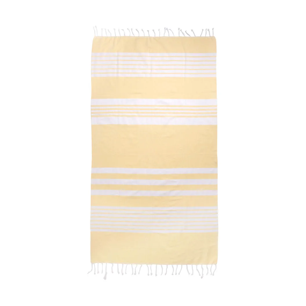 Ella hamam striped bath towel 145x250 cm, Yellow Sagaform