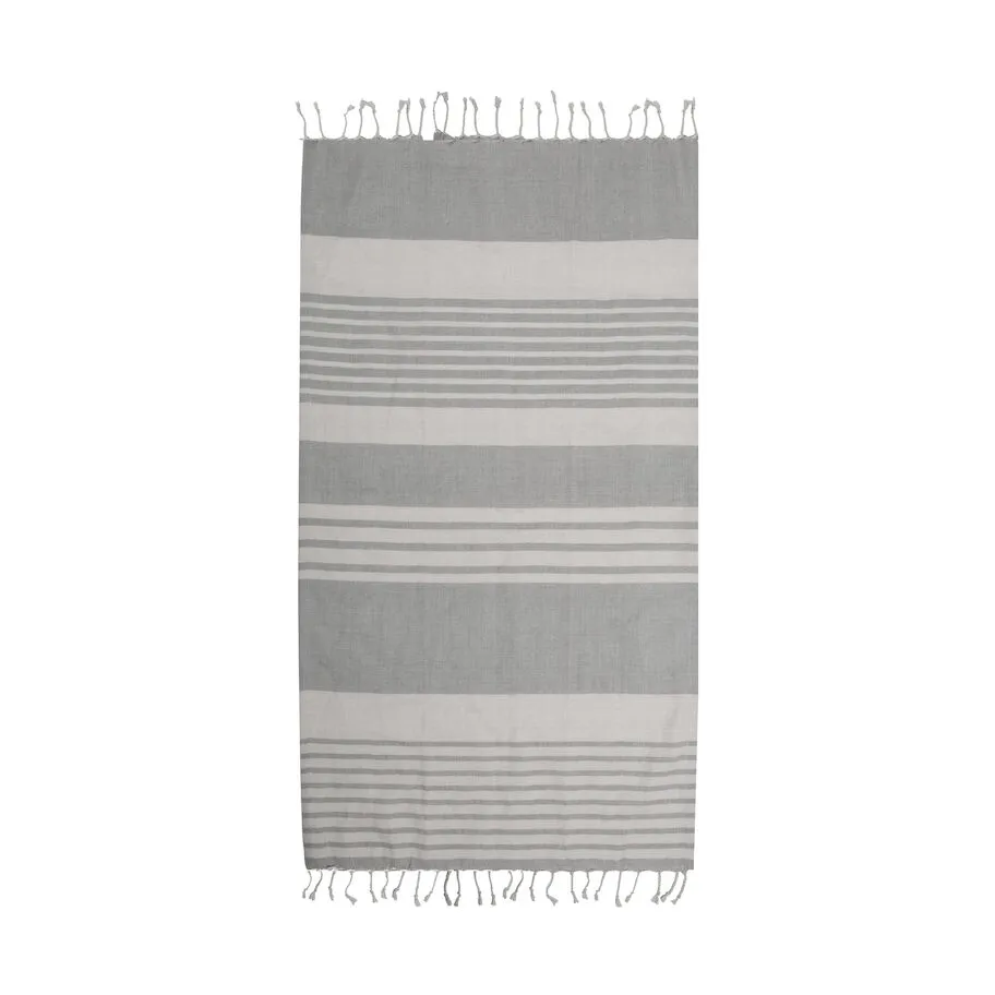 Ella hamam striped towel 90x170 cm, Grey Sagaform