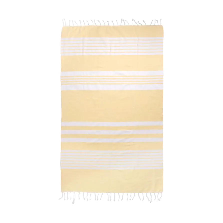 Ella hamam striped towel 90x170 cm, Yellow Sagaform