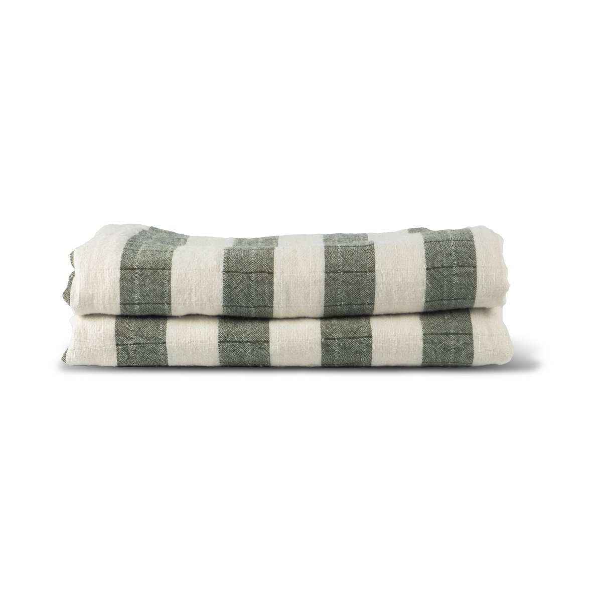 Sagaform Emilie throw 130x170 cm Green-white | Scandinavian Design | Wool blankets & throws | Green