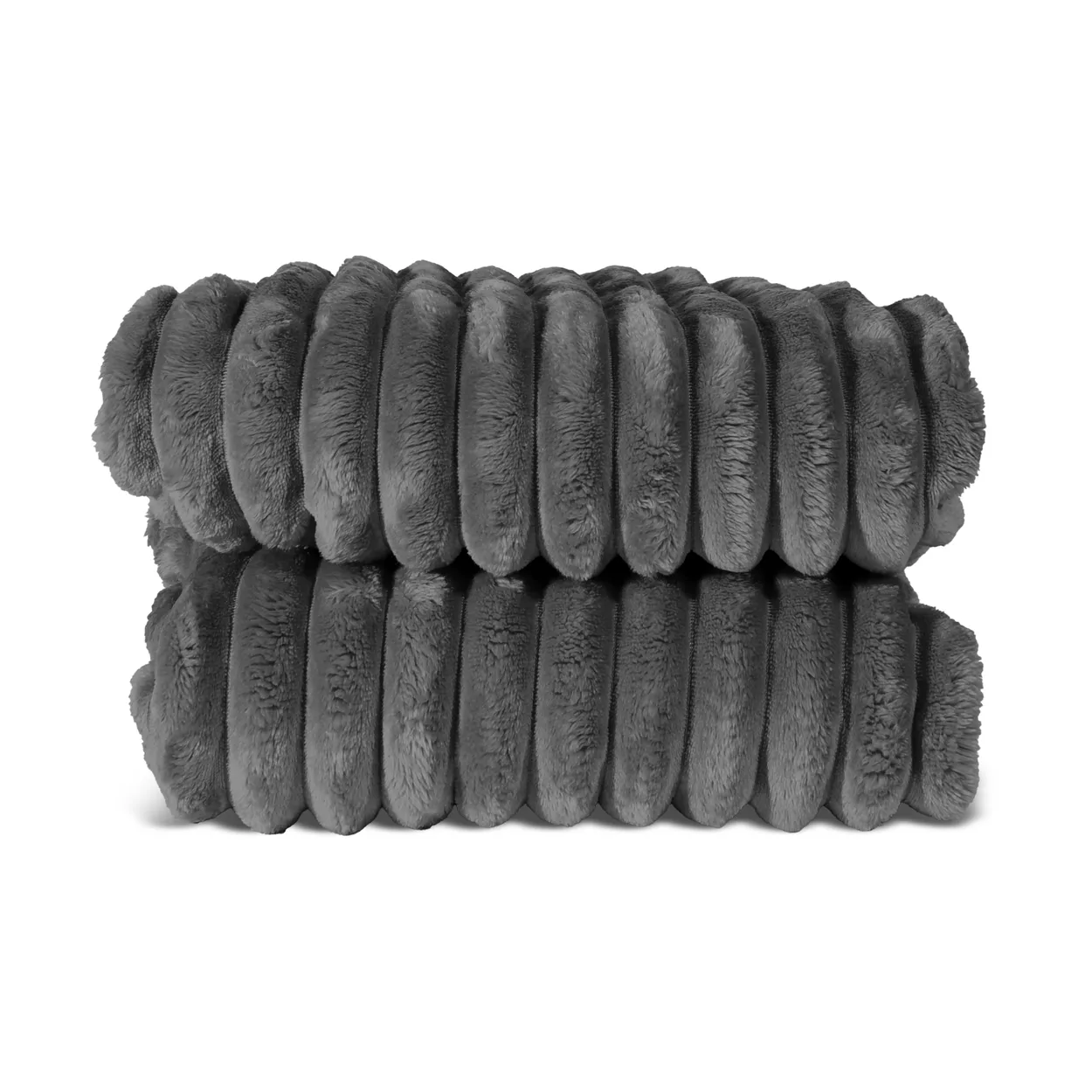 Sagaform Esther fleece throw Grey | Scandinavian Design | Cotton blankets & throws | Grey