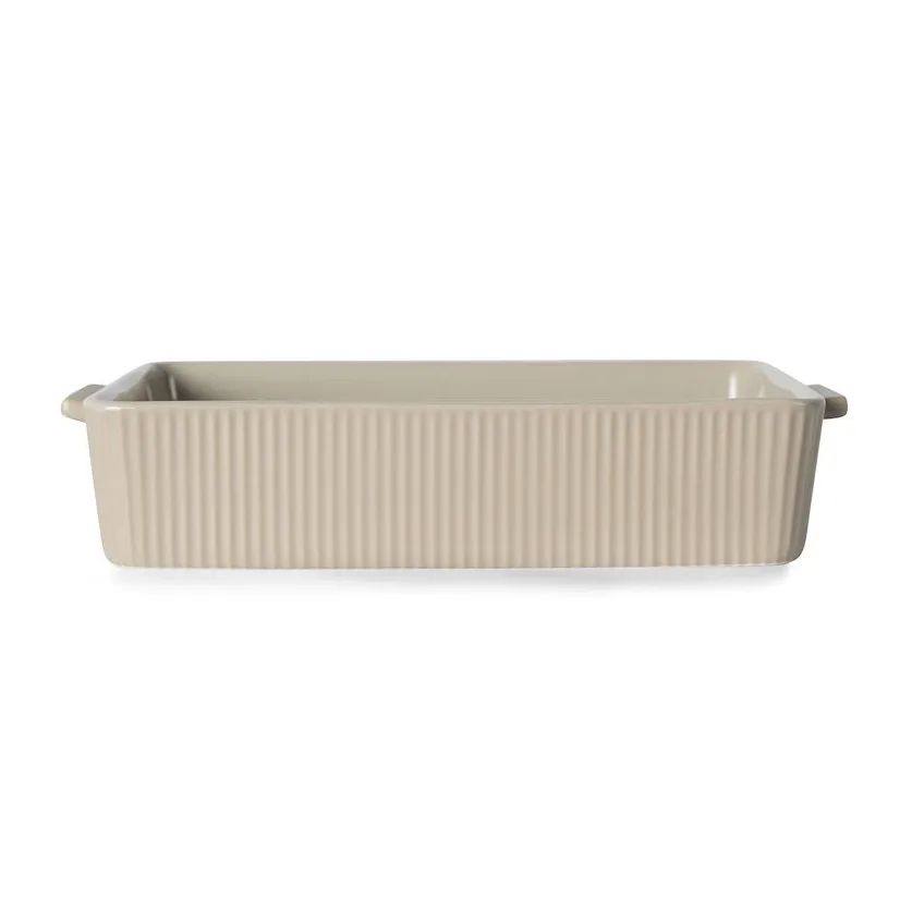 Sagaform Flora oven dish beige 29.5x18.5 cm | Scandinavian Design | Oven dishes | Beige