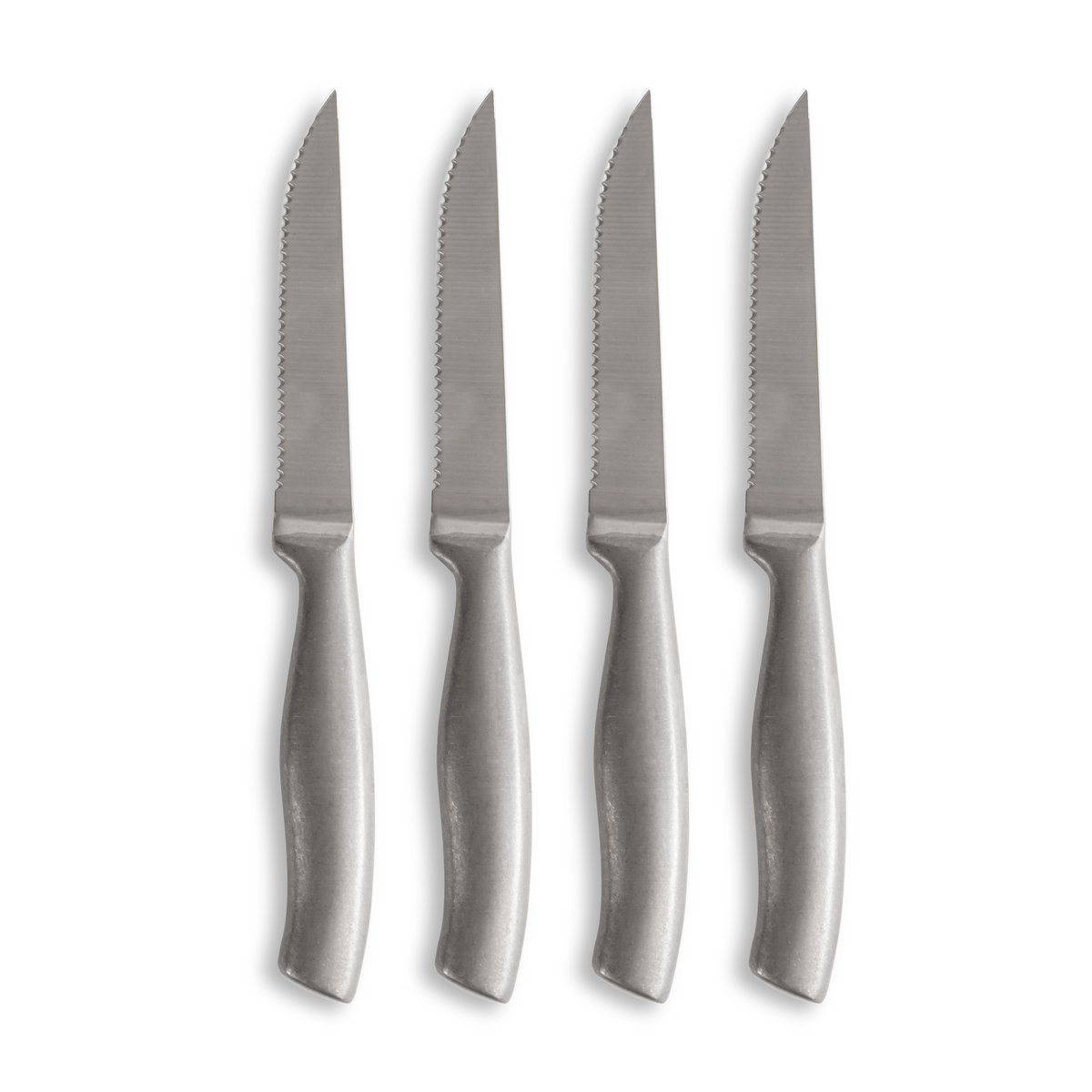 Sagaform Fredde grillknife 22.5 cm 4-pack Silver | Scandinavian Design | Table cutlery | Silver-coloured