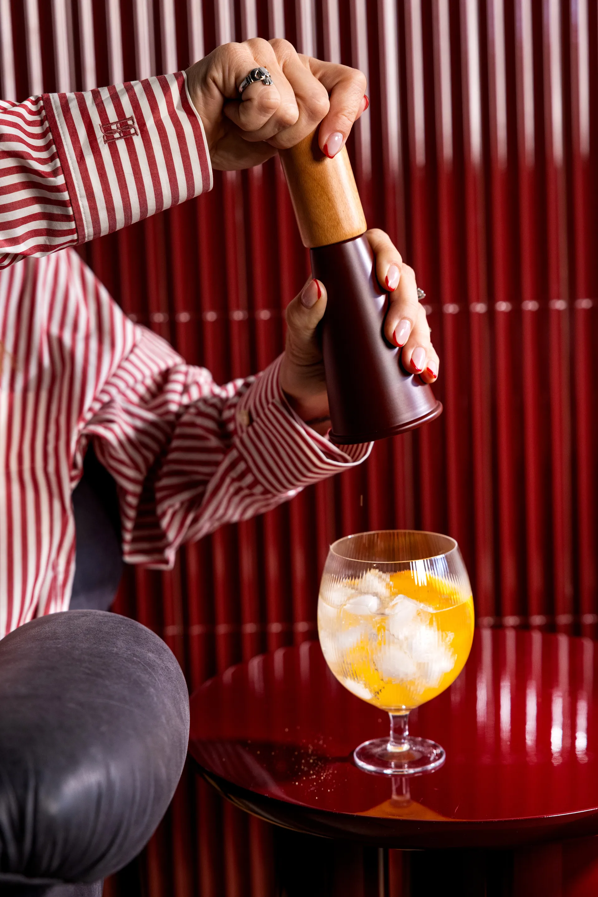 Gurken salt and pepper grinder medium 20.5 cm, Red-brown Sagaform