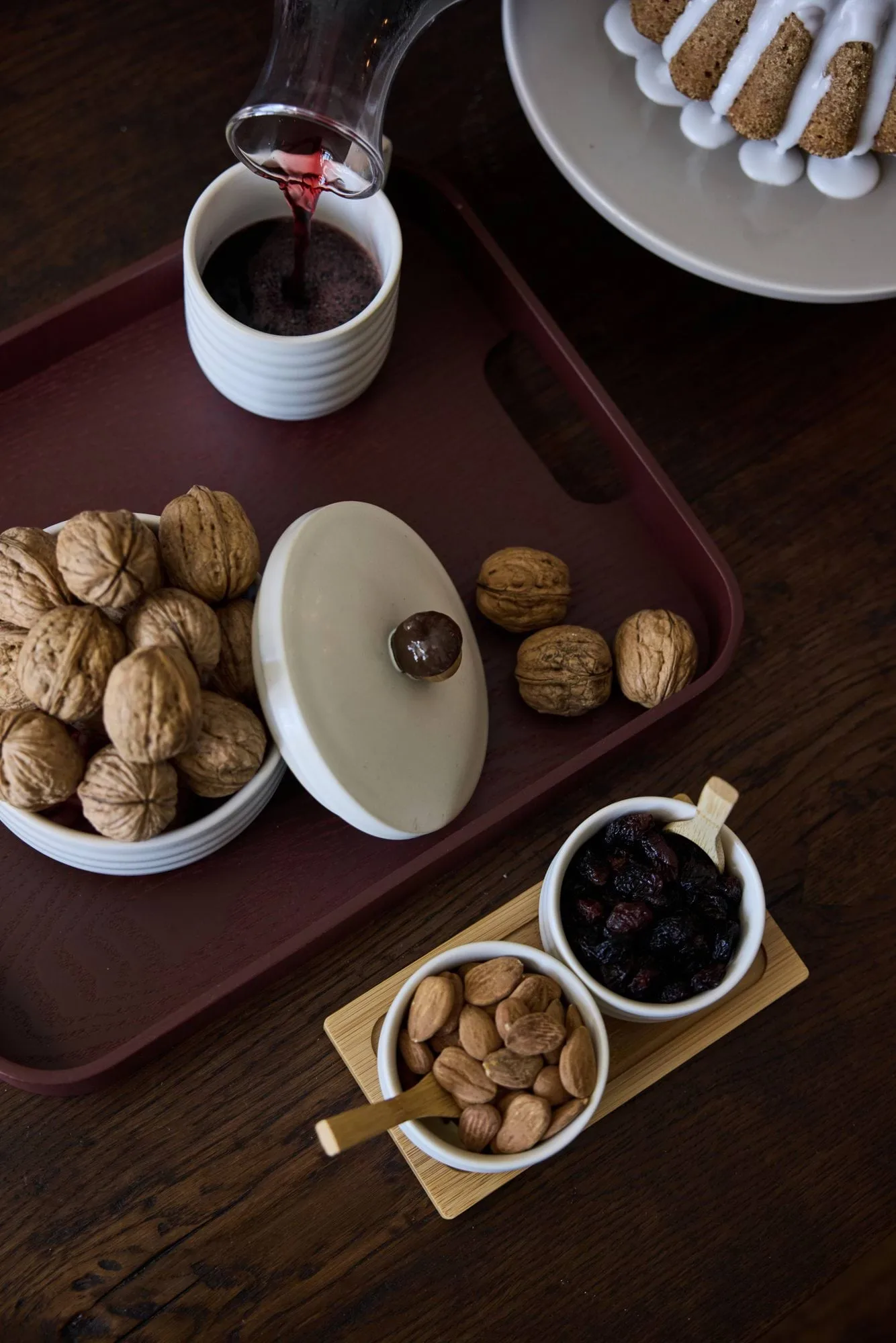 Hanna tray, Wine red Sagaform
