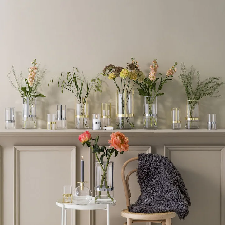 Hold vase large, Gold Sagaform