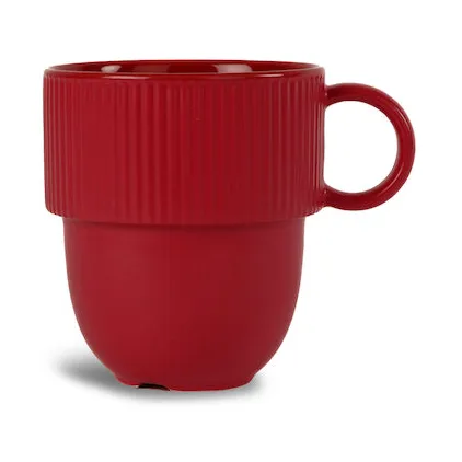 Sagaform Inka cup with handle 27 cl Burgundy | Scandinavian Design | Coffee cups | Red