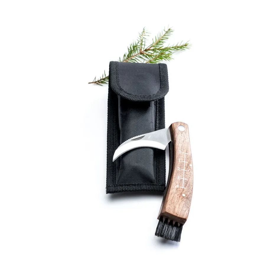 Sagaform Mushroom knife with cover Oak | Scandinavian Design | Black