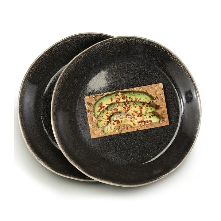 Natural small plate 2-pack, Black Sagaform