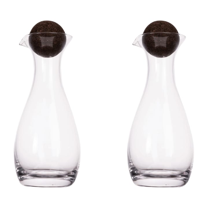 Nature oil/vineger bottle with cork stopper 2-pack 35cl - Clear-dark brown - Sagaform