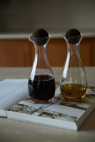 Nature oil/vineger bottle with cork stopper 2-pack 35cl - Clear-dark brown - Sagaform