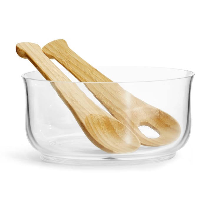 Nature salad bowl with bamboo cutlery - Ø21 cm - Sagaform