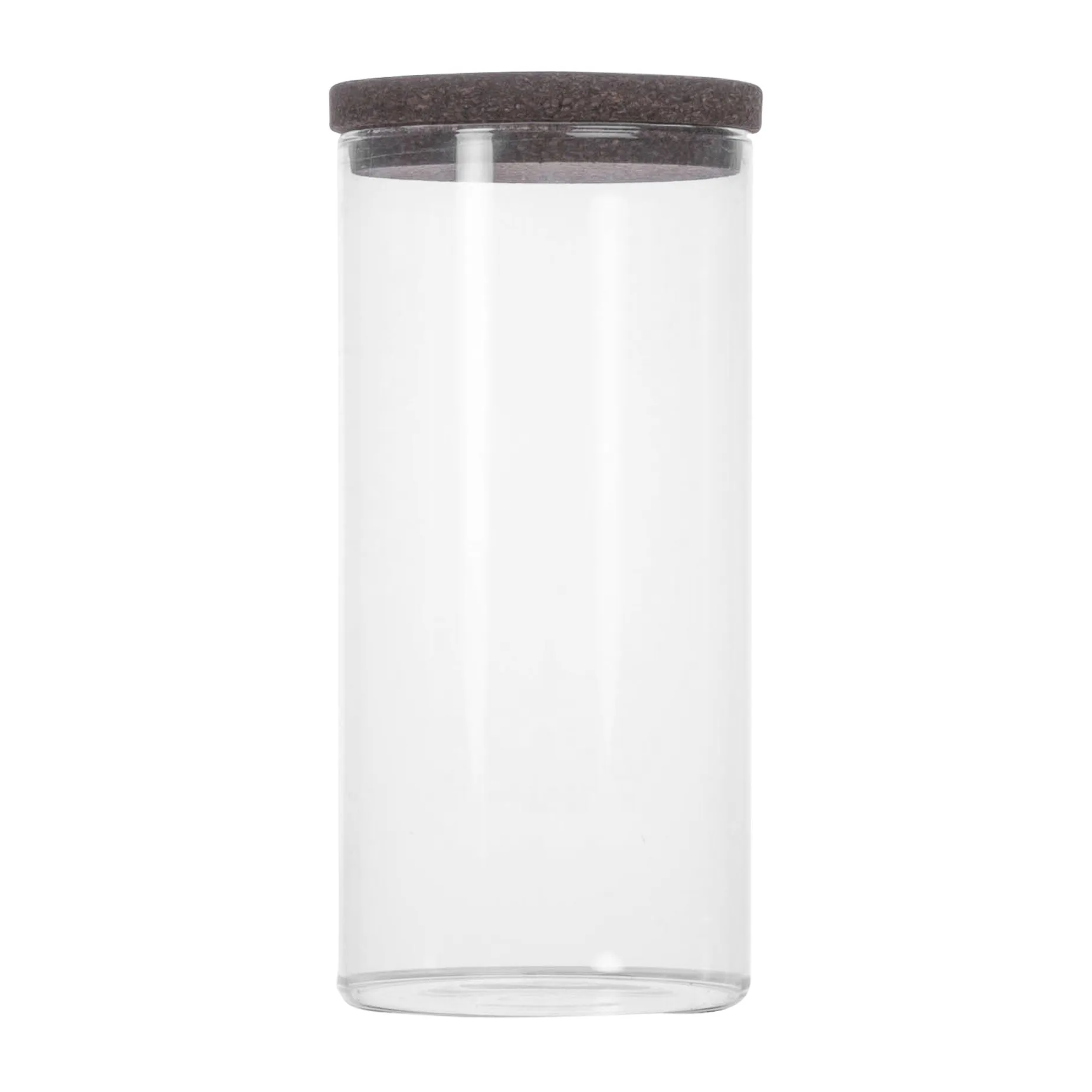 Nature storage jar with cork lid, Clear-dark brown Sagaform