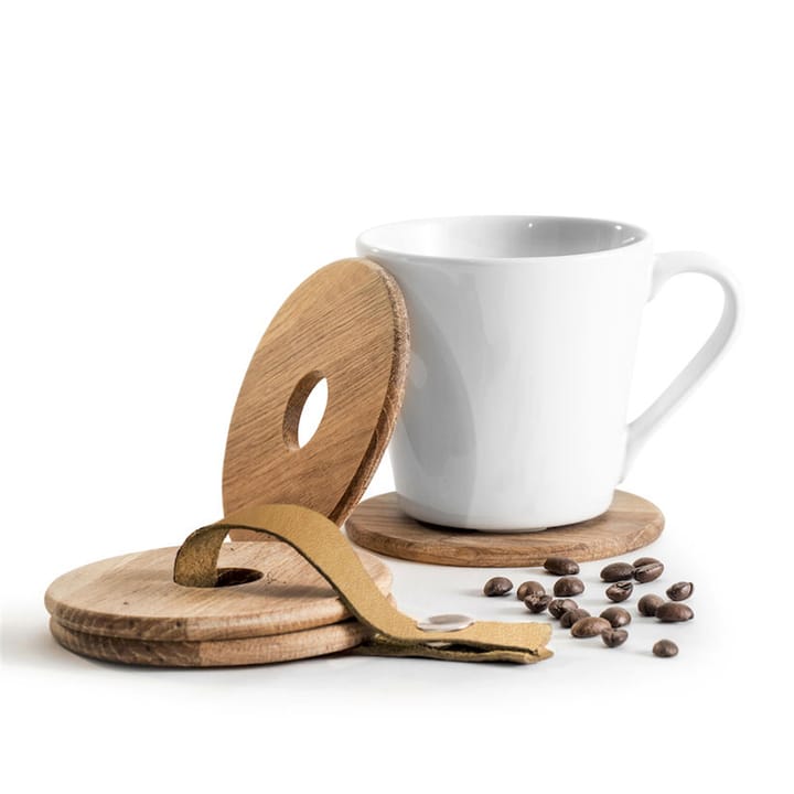 Oak mug coasters 4-pack - oak - Sagaform