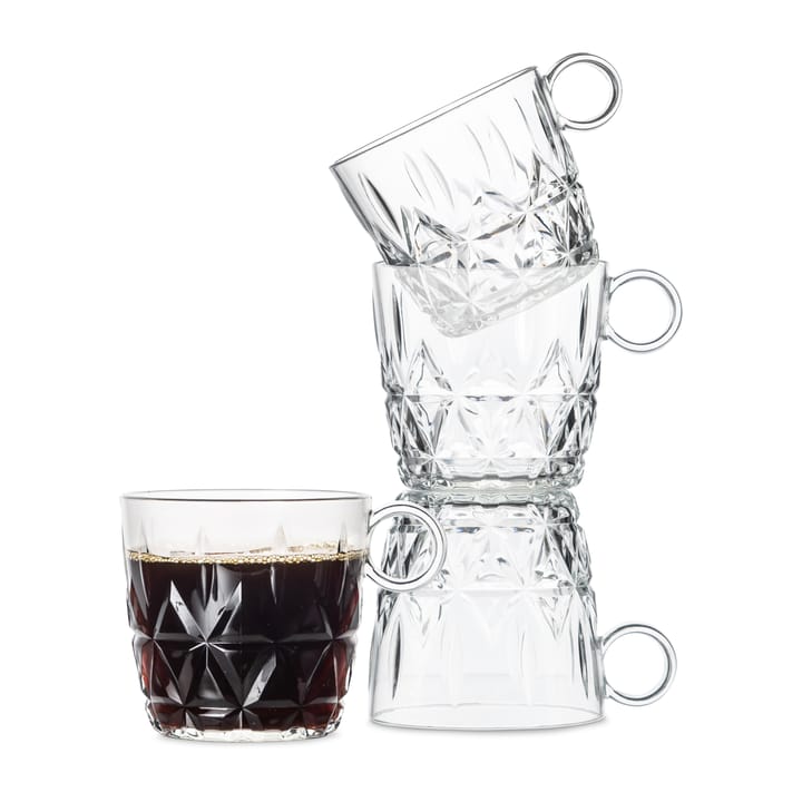 Picknick coffee cup 4-pack - Clear - Sagaform