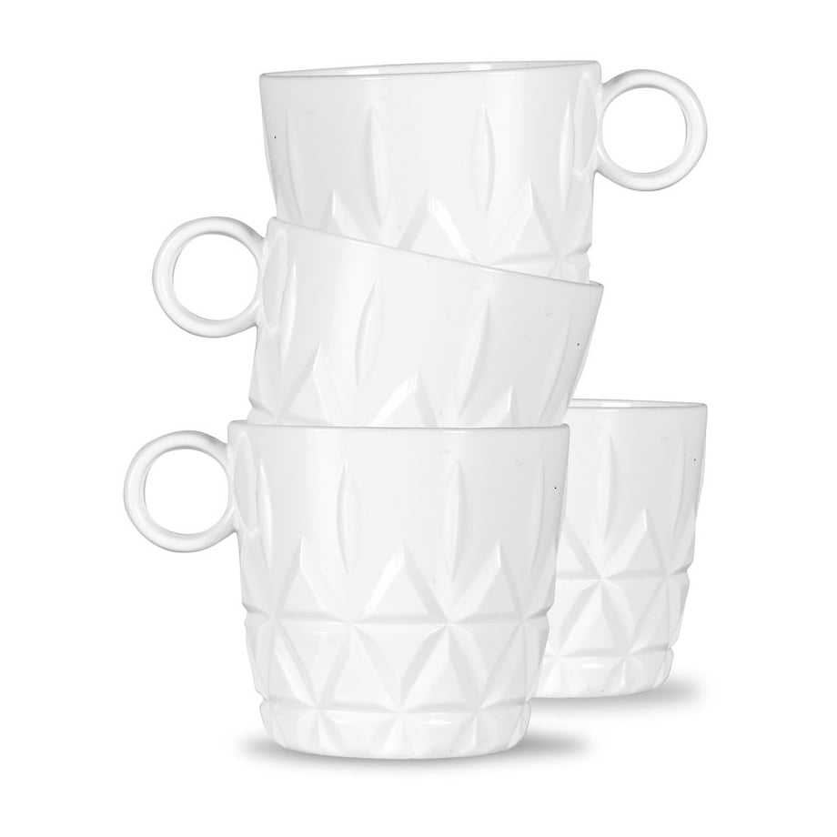 Sagaform Picknick coffee cup 4-pack White | Scandinavian Design | Coffee cups | White