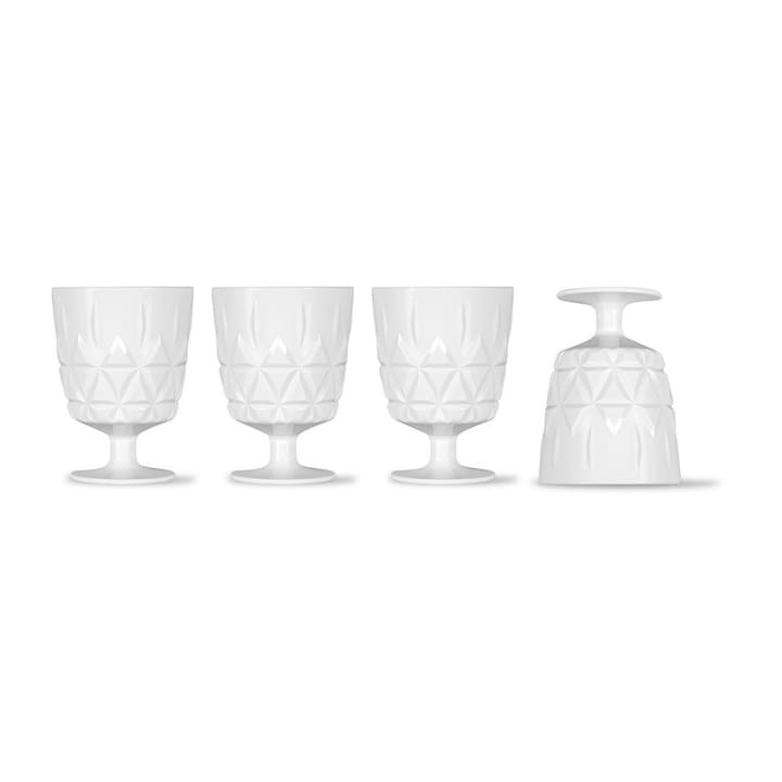 Picknick glass 4-pack - White - Sagaform