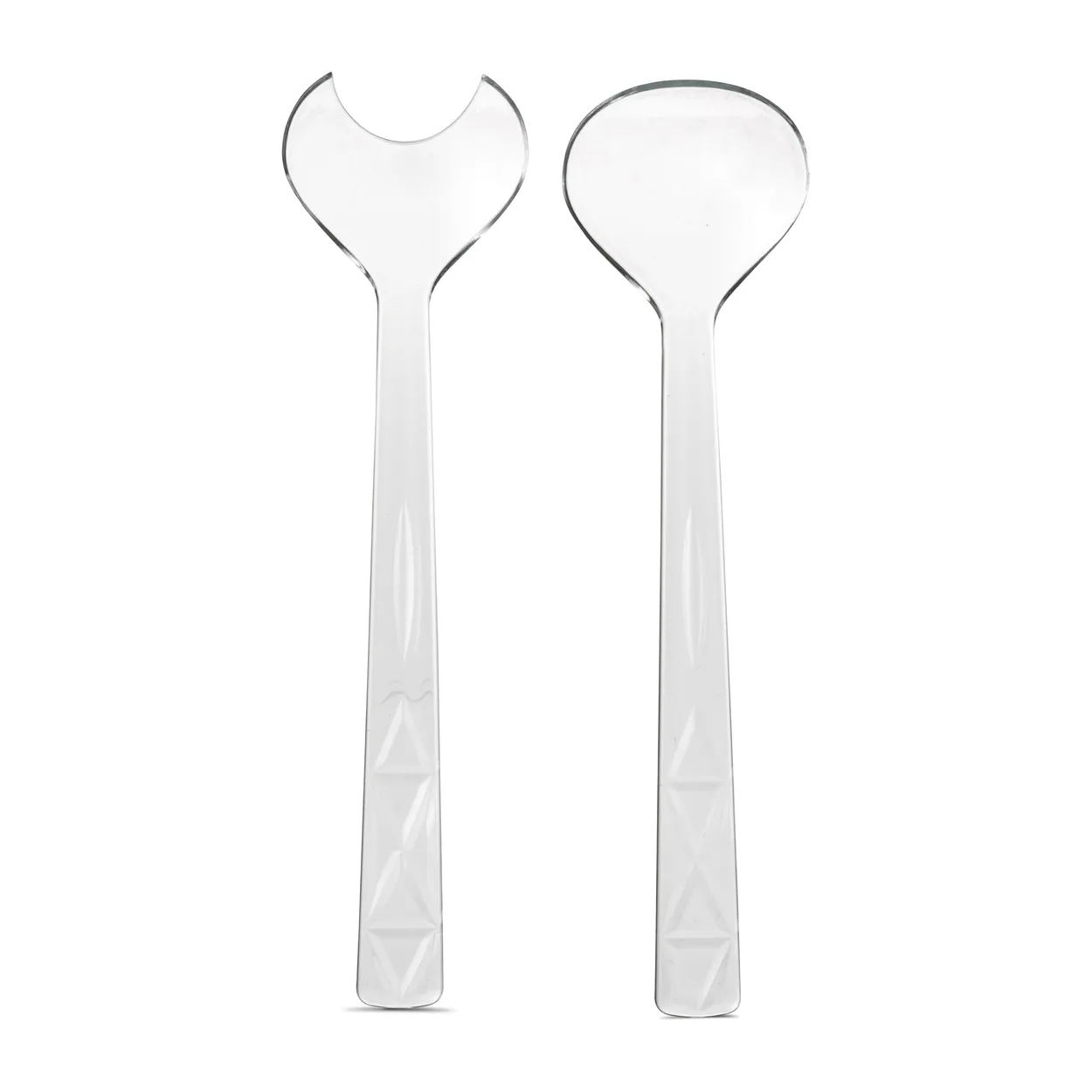 Sagaform Picknick salad cutlery 2 pieces Clear | Scandinavian Design | Salad servers | Transparent
