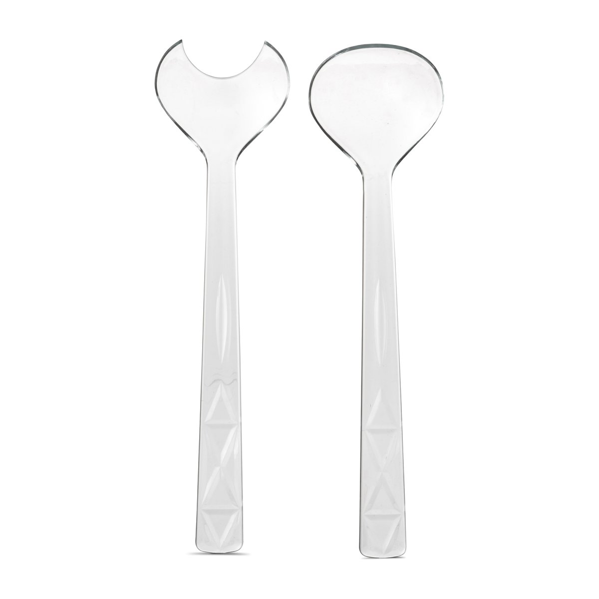 Sagaform Picknick salad cutlery 2 pieces Clear | Scandinavian Design | Salad servers | Transparent