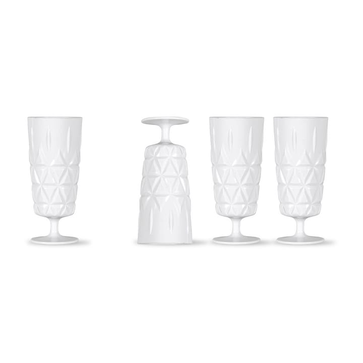 Picnic champagne glass 4-pack - White - Sagaform