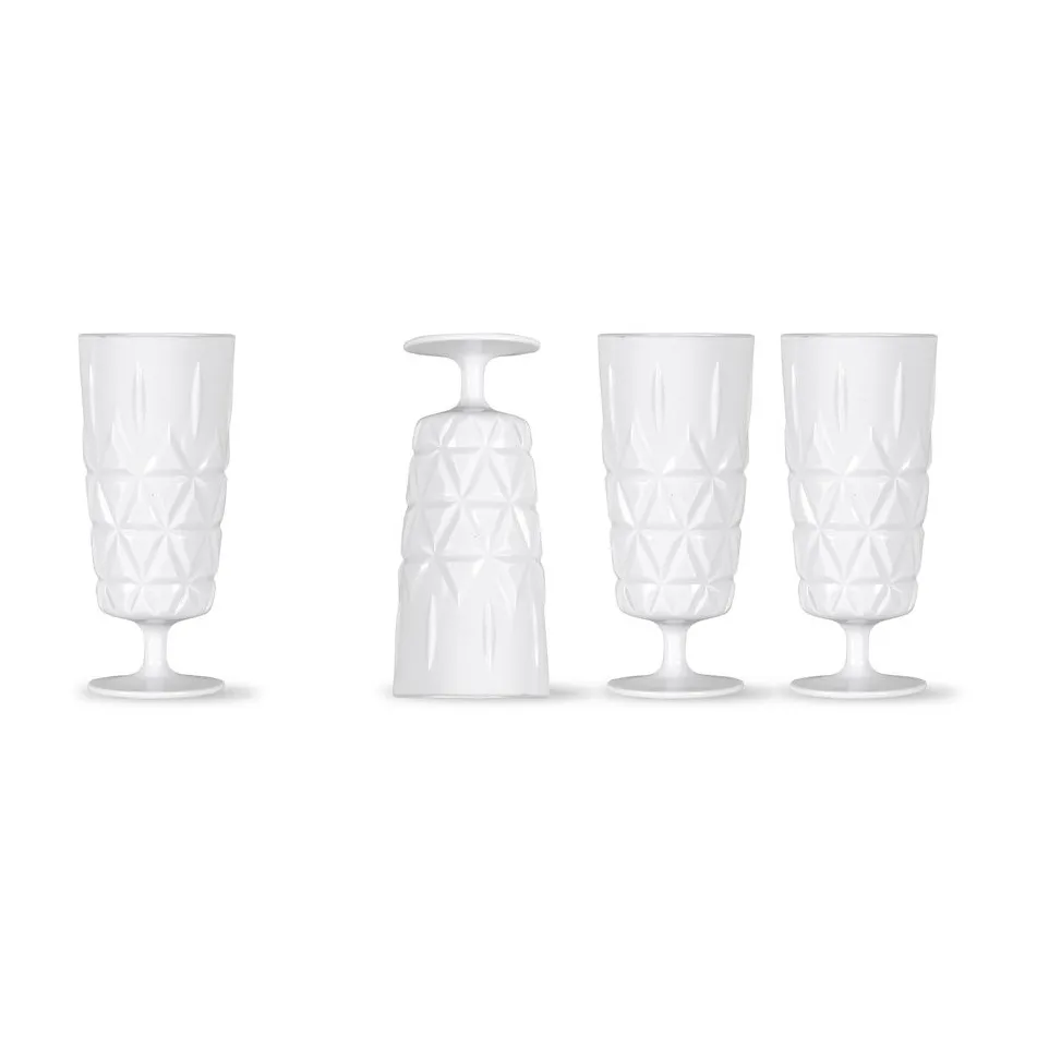 Sagaform Picnic champagne glass 4-pack White | Scandinavian Design | Champagne glasses | White