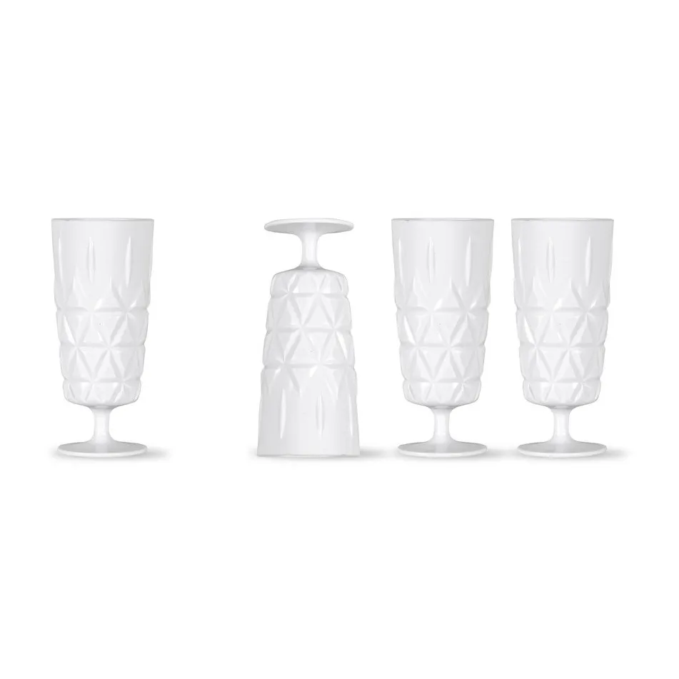 Sagaform Picnic champagne glass 4-pack White