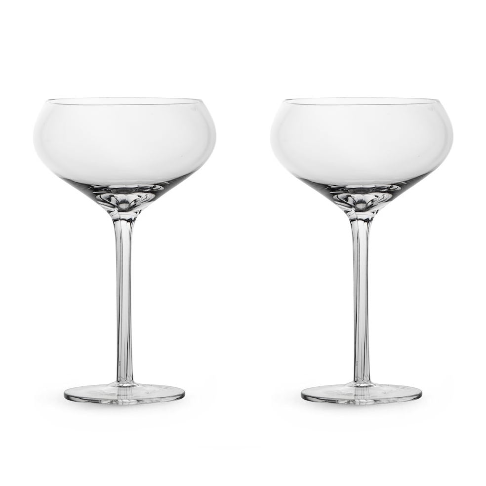 Sagaform Saga cocktail glass 2-pack Clear | Scandinavian Design | Champagne glasses | Transparent