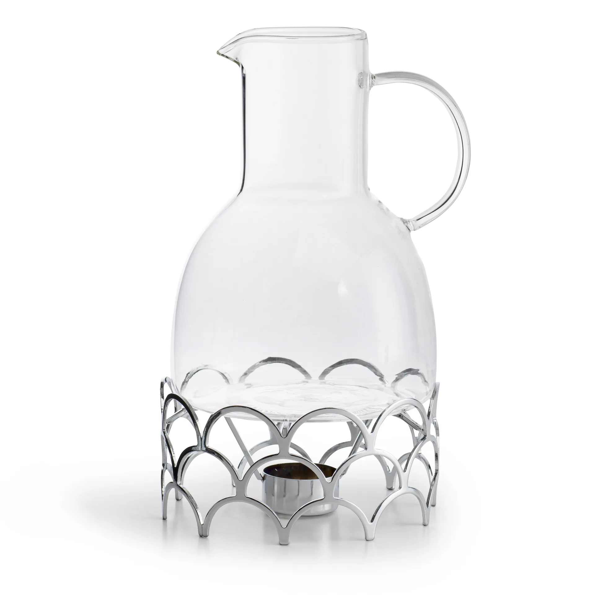 Sagaform mulled wine jug with warmer, silver Sagaform