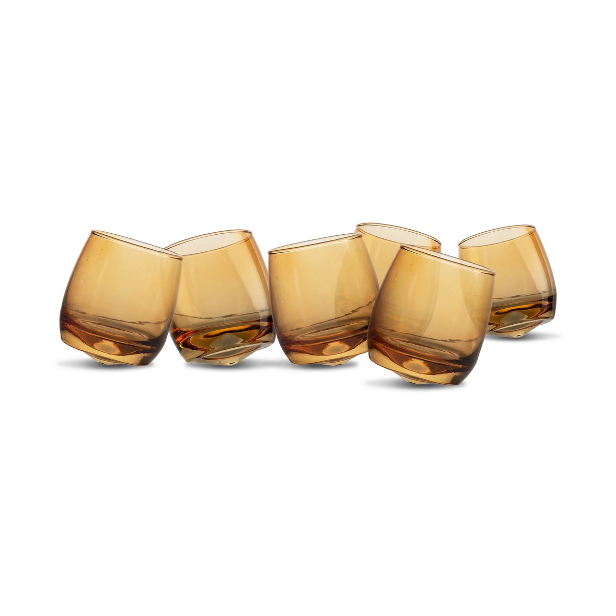 Sagaform tumblers with rounded bottom 30 cl 6-pack Amber