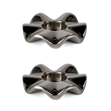 Signe candle sticks 2-pack - Silver - Sagaform