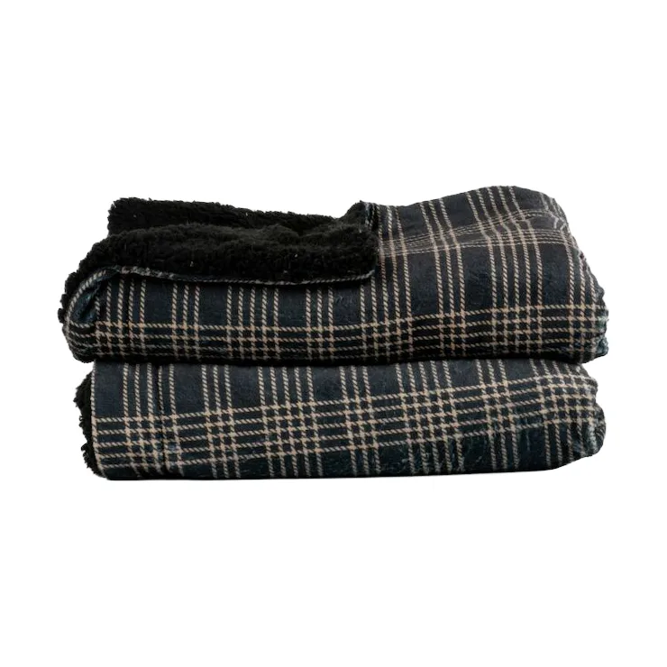 Square fleece blanket 130x170 cm, Black Sagaform