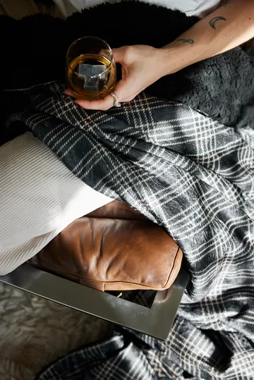 Square fleece blanket 130x170 cm - Black - Sagaform