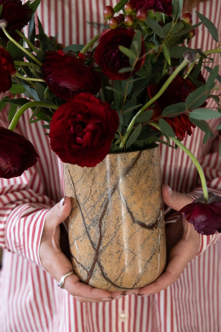 Stone wine cooler Ø12.5 cm, Brown forest marble Sagaform