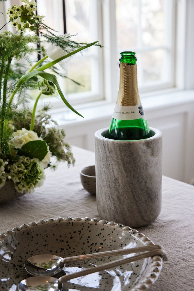 Stone wine cooler Ø12.5 cm - Travertine - Sagaform