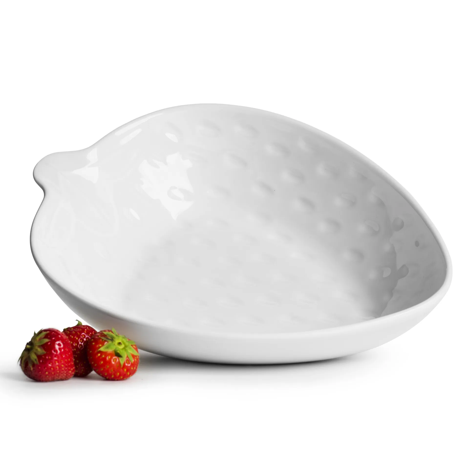 Strawberry serving bowl, white Sagaform
