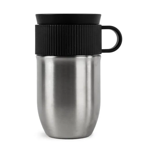 Sagaform Ted car mug thermos mug 28 cm Silver | Scandinavian Design | Thermal flasks & travel mugs | Silver-coloured