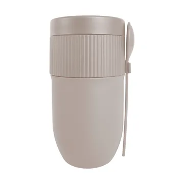 Ted food thermos yoghurt mug with spoon - Beige Pantone Warm gray 3C, 32 cl - Sagaform